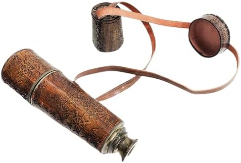 Antique Decor Spyglass Pirate Telescope with Leather Case