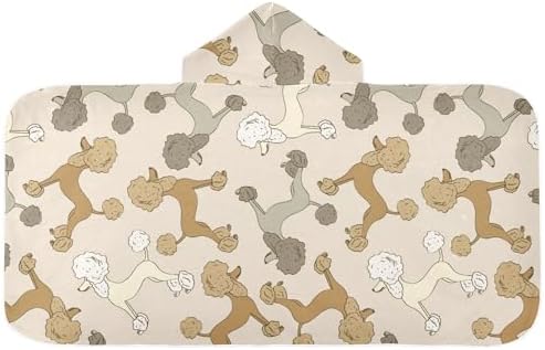 Susiyo Kids Hooded Bath Towel with Poodle Design