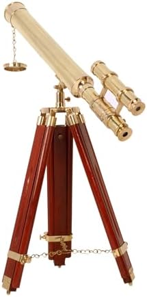 18 Inch Nautical Brass Telescope with Wooden Stand