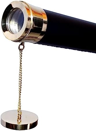 Spyglass Brass Telescope with Wooden Tripod Stand