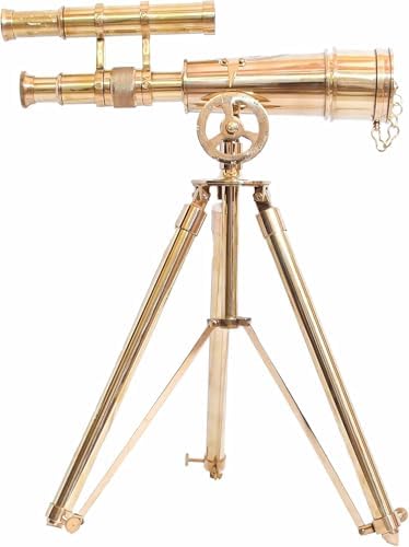 Brass Telescope With Adjustable Tripod Stand