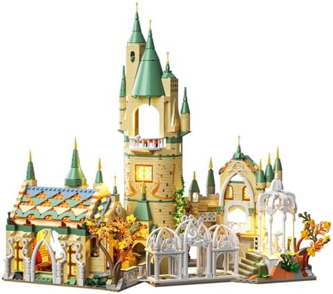 GOTIMON Architecture Green Castle Building Blocks 1555 Pieces