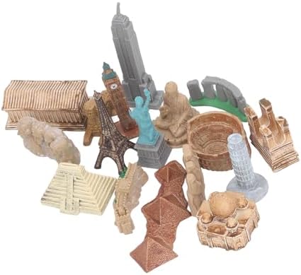 Dioche 17PCS Miniature Ancient Buildings World City Kit