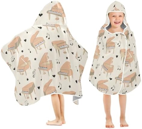 Susiyo Kids Hooded Bath Towel Piano Pattern
