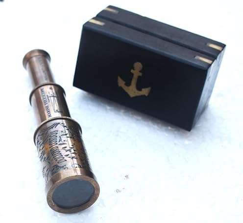 Pirate Telescope Monocular Brass Spyglass for Bird Watching and Outdoor Adventures