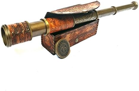 Nautical Pirate Brass Telescope with Box 14 Inches