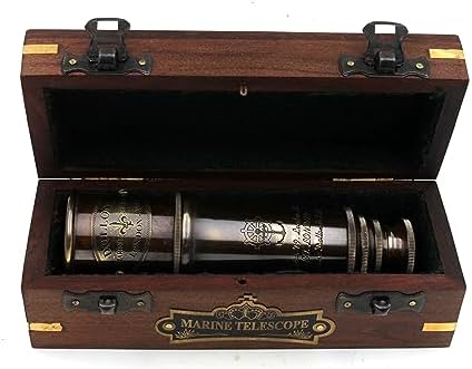 1920 Ship Captain Working Telescope with Brass Spyglass