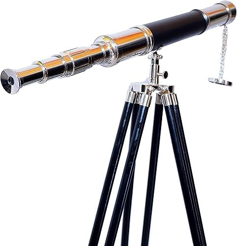 Nautical Vintage Chrome Nickel Telescope Stand