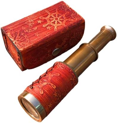 NauticalMart Brass Pirate Telescope with Glass Optics
