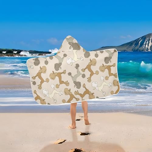 Susiyo Kids Hooded Bath Towel with Poodle Design