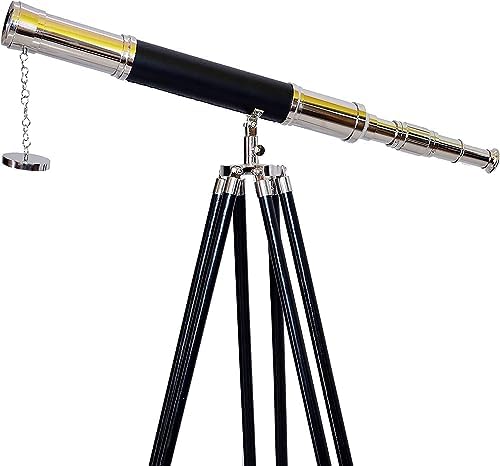 Nautical Vintage Chrome Nickel Telescope Stand