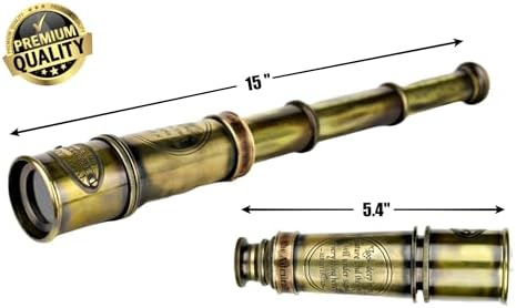 1920 Antique Brass Spyglass Telescope 15 Inch
