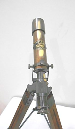 Antique Brass Nautical Telescope with Stand