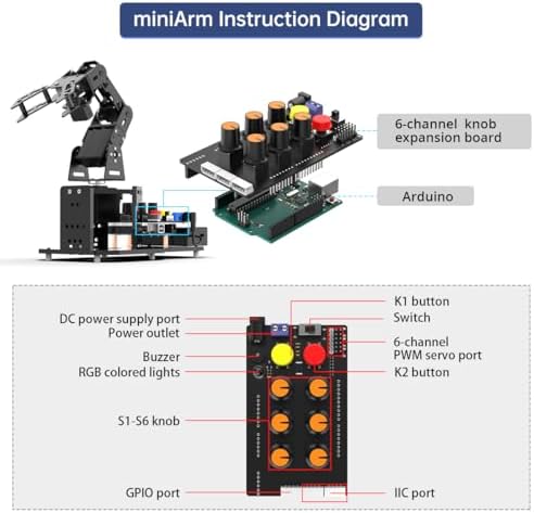 LewanSoul 5DOF Robotic Arm STEM Education Kit