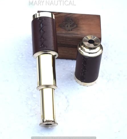 Solid Brass Pirate Spy Glass 5X Magnification Telescope