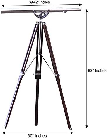 Vintage Brass Nautical Telescope with Tripod