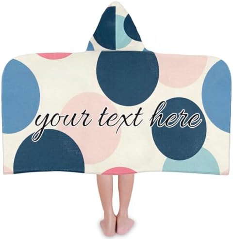 Colorful Dots Personalized Kids Beach Towel with Hood