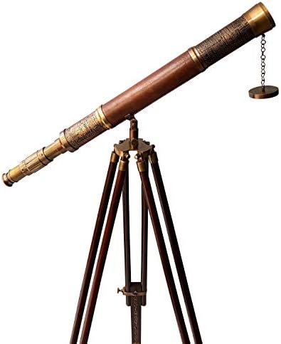 Decorative Marine Telescope with Brass Tripod