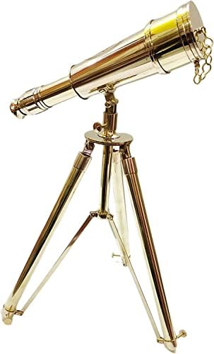 Home Decorative Solid Brass Spyglass Telescope with Brass Tripod