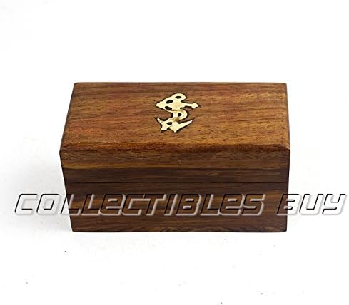 Vintage Mini Brass Telescope with Wooden Box