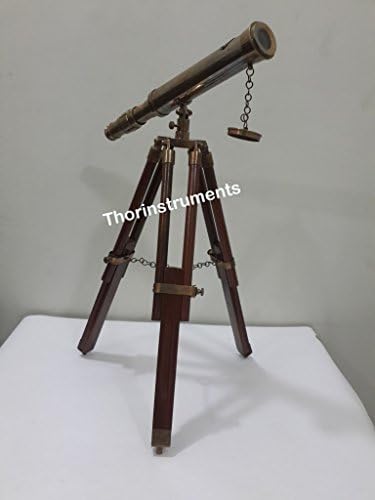 14 Inch Antique Brass Telescope with Table Stand