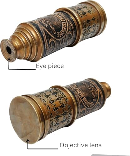 SUGRA ART 20 Inch Brown Antique Brass Telescope