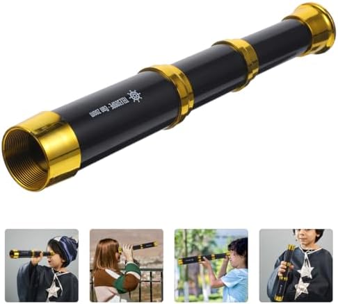 Kids Pirate Telescope - Adjustable 3-Section Handheld Monocular Spyglass Toy for Children