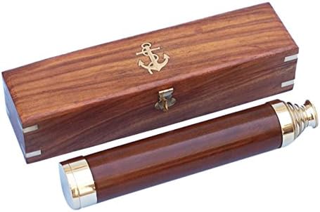 Hampton Nautical 3x Glass 101 Deluxe Spyglass Telescope Nautical Decor