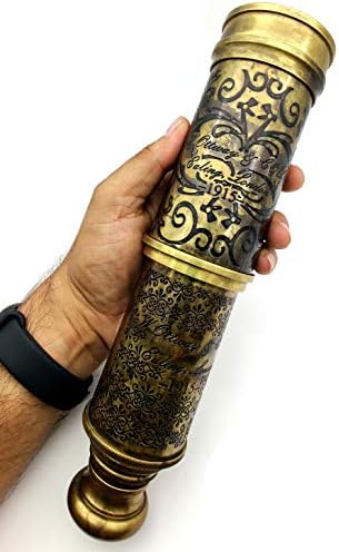 5MOONSUN5 Brass Telescope with Leather Case