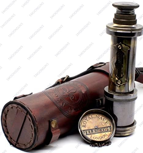 5MoonSun5 Pirate Brass Telescope with Lid