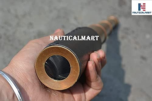 Brown Antique Spyglass Telescope with Box Handmade Collectible