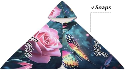 Butterfly Personalized Kids Beach Towel with Hood