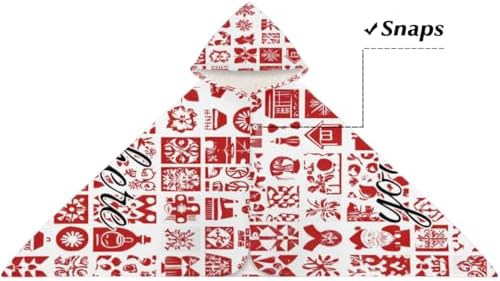 Merry Christmas Personalized Kids Beach Towel with Hood