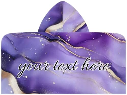 Purple Personalized Kids Beach Towel with Hood