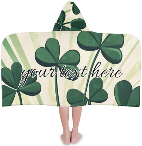 St Patricks Day Personalized Kids Hooded Beach Towel