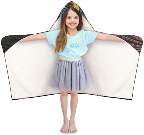 Peacock Personalized Kids Beach Towel with Hood