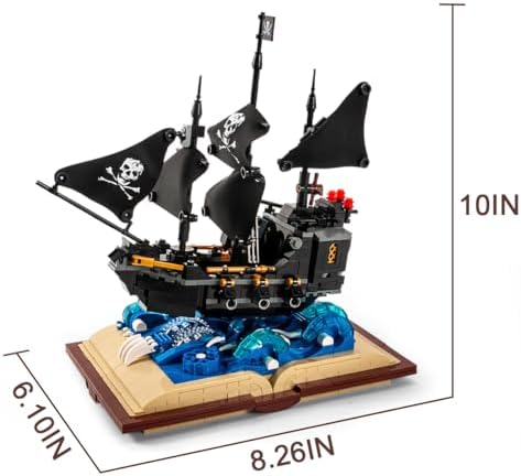 Black Pearl Ship Grimoire Building Blocks Toy Set 919pcs
