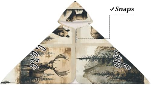 Personalized Kids Hooded Beach Towel with Name 1