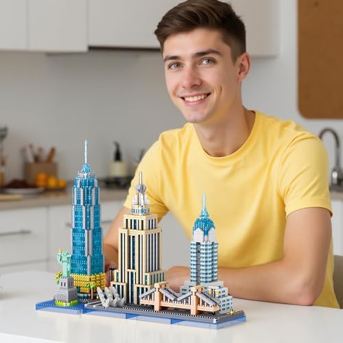 New York Skyline Micro Mini Blocks Building Set with 3262 Pieces