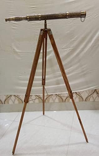 Decorative Nautical Floor Standing Brass Telescope 27 Inches