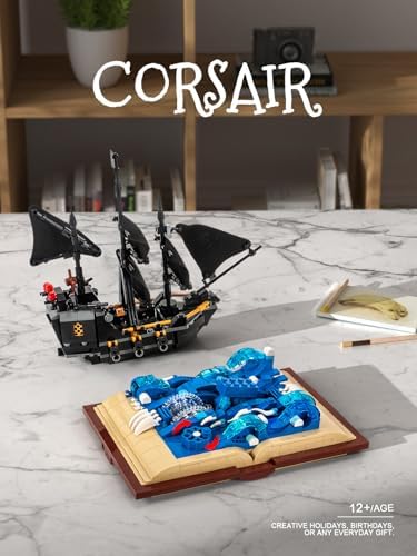 Black Pearl Ship Grimoire Building Blocks Toy Set 919pcs