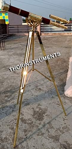 Brass Nautical Telescope With Floor Standing Tripod