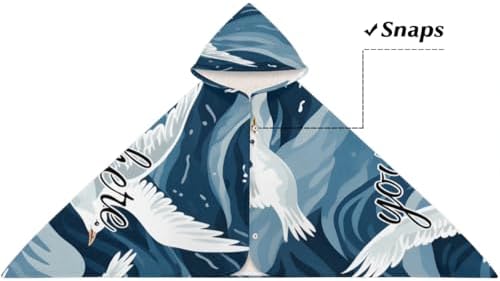Seagull Ocean Personalized Kids Beach Towel for Boys Girls