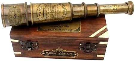 1920 Brass Maritime Telescope for My Son - Engraved Camping Gift