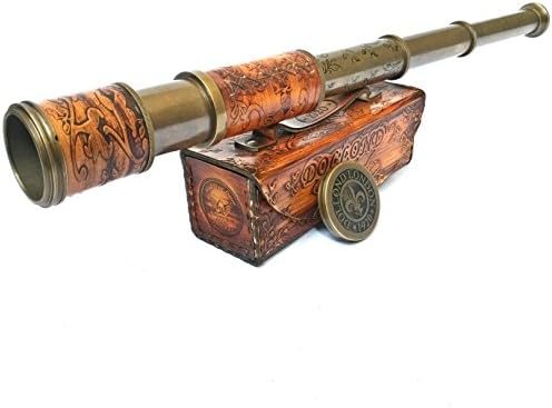 Nautical Pirate Brass Telescope with Box 14 Inches