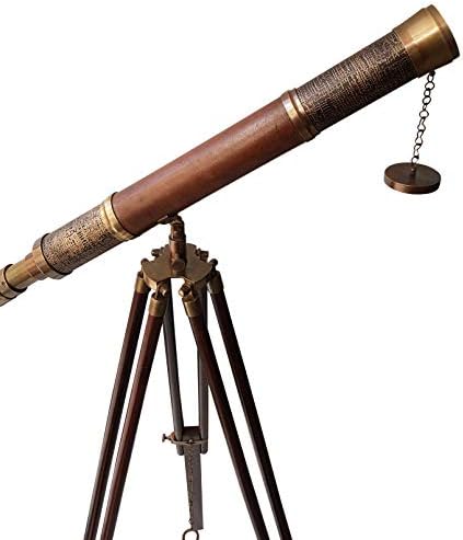 Decorative Marine Telescope with Brass Tripod
