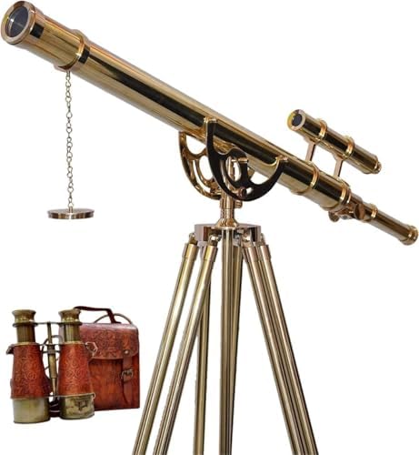 Decorative Double Barrel Brass Telescope Stand