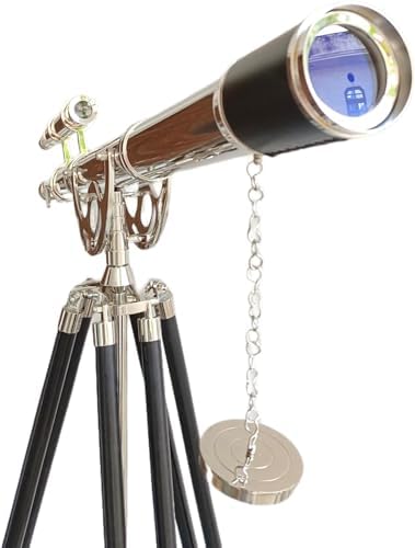 Navirock Antique Brass Floor Standing Telescope