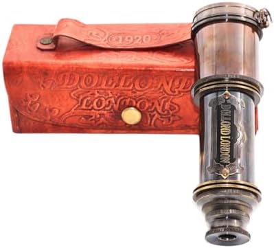 BAZROSS Brass Pirate Spyglass Telescope - 15x Magnification