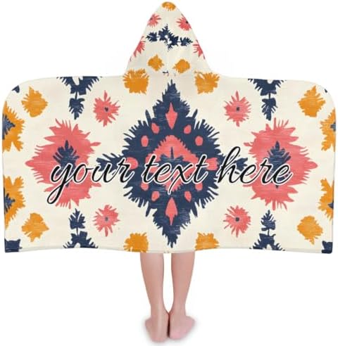 Western Aztec Personalized Kids Beach Towel with Hood